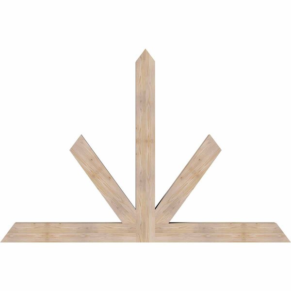 Ekena Millwork Saratoga Smooth Timber Gable Bracket, Douglas Fir, 84"W x 56"H x 5 1/2"D x 5 1/2"F, 16/12 Pitch GBW084X56X0606SAR00SDF - main